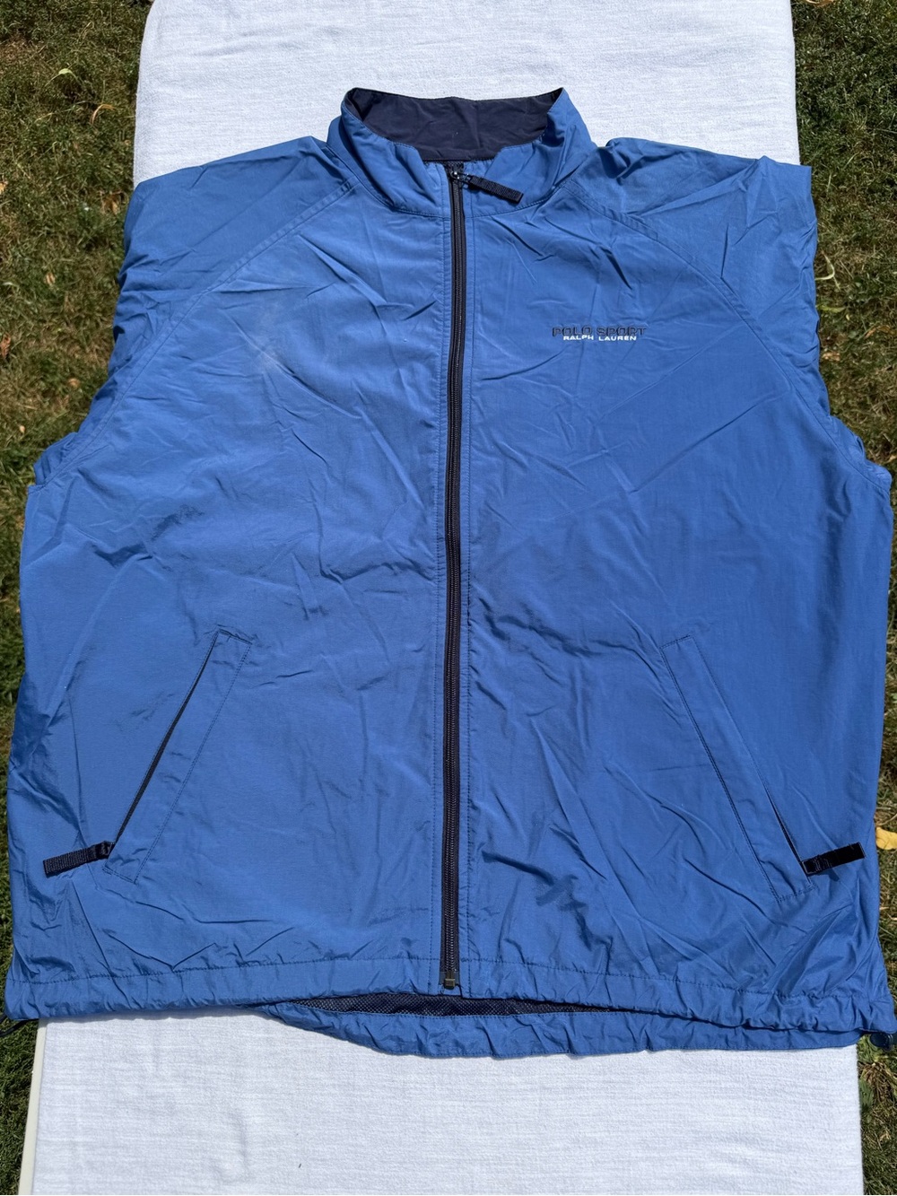 Polo by Ralph Lauren Blue Zip-Front Windbreaker Vest